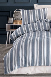 L'essentiel linge de maison Soft Line - Azul Marino